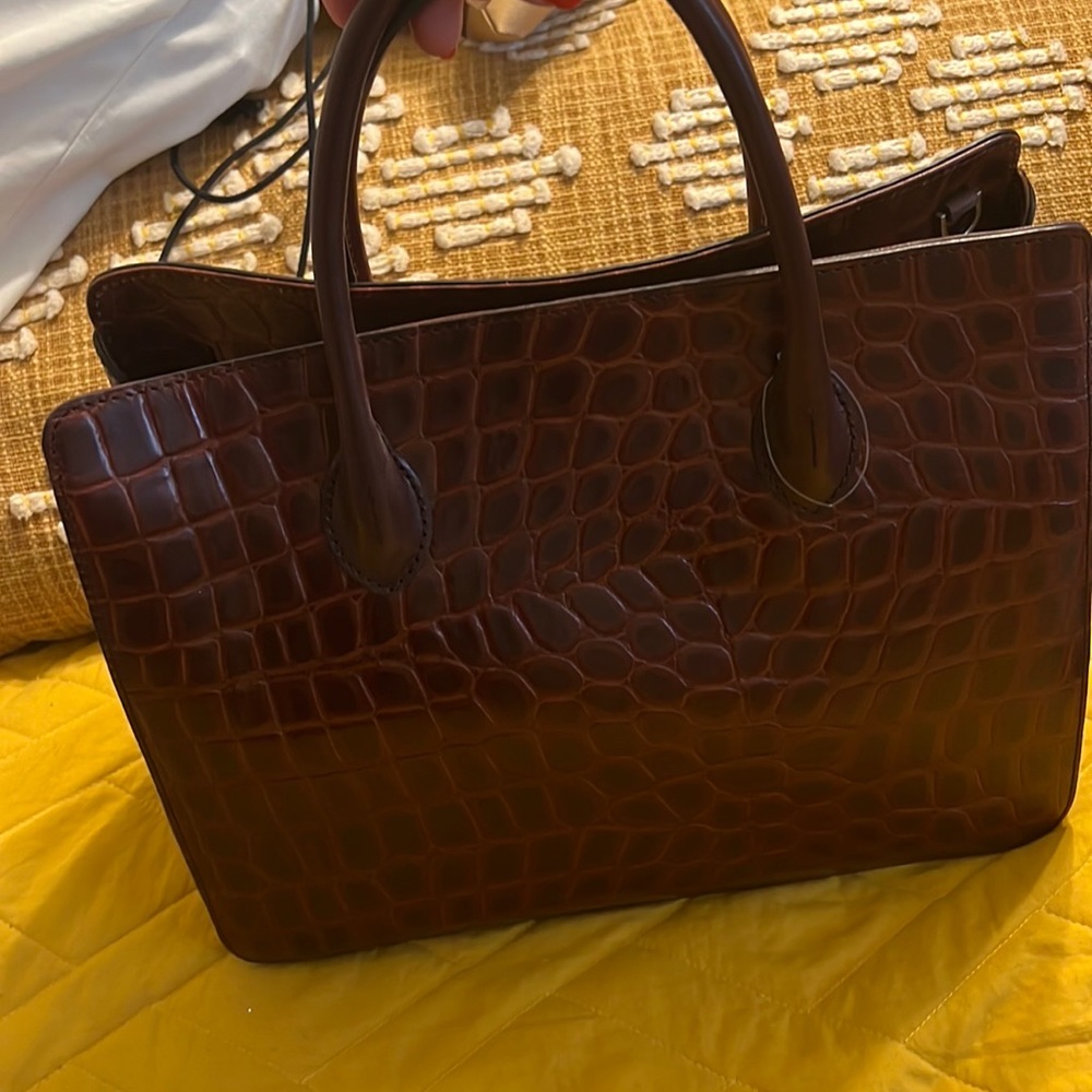 NWT LEATHER BAG RED